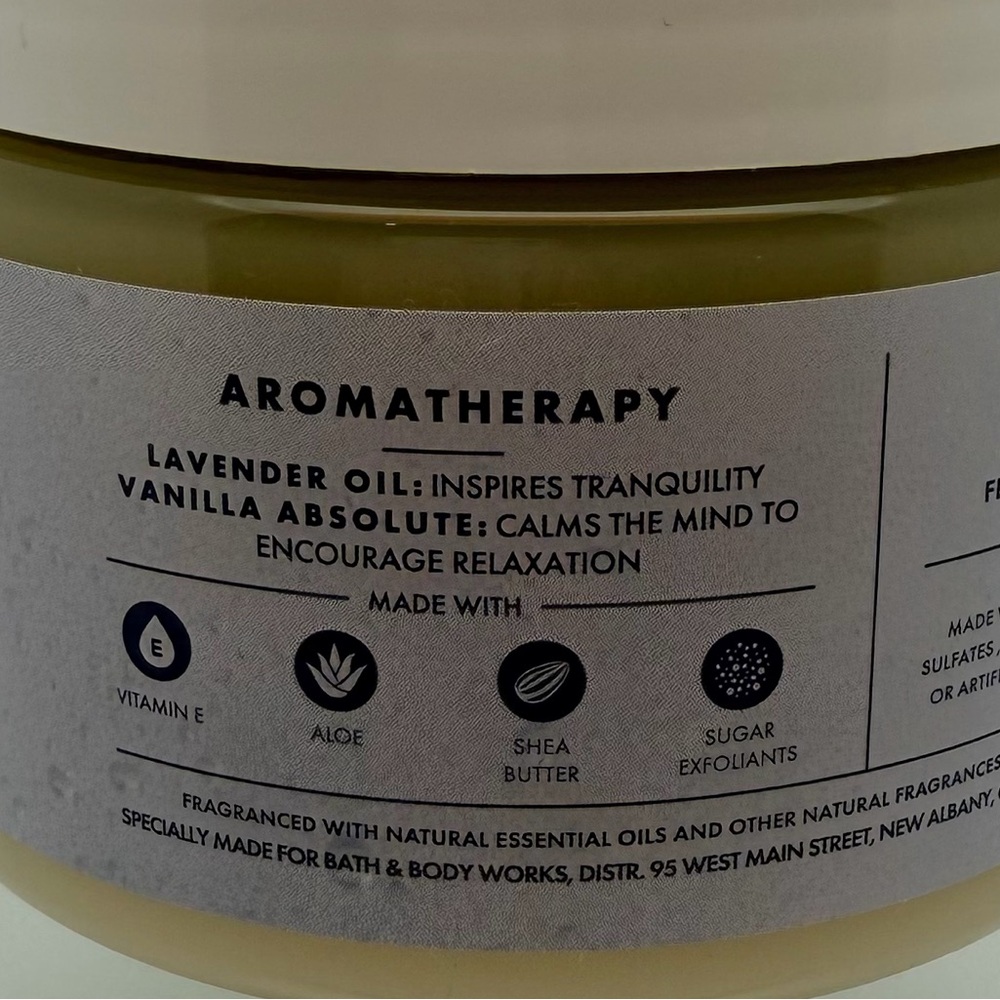 Bath & Body Works Aromatherapy Lavender Vanilla Shea Sugar Scrub - Picture 3 of 5